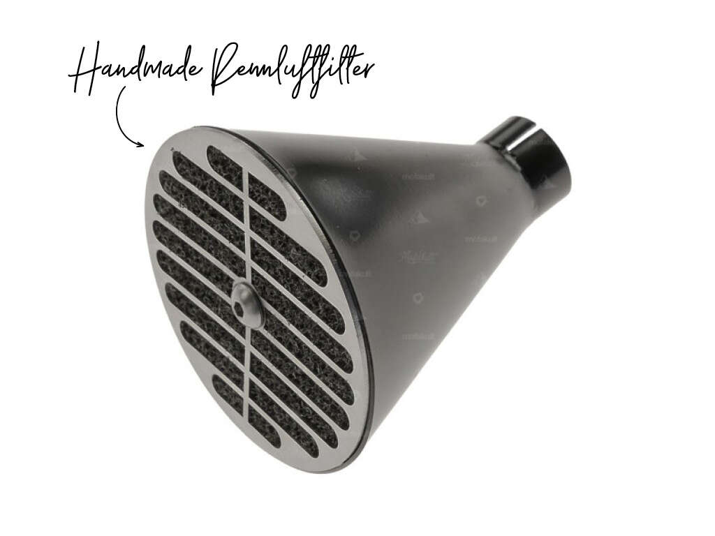 Rennluftfilter Blech Bing schwarz *handmade* Rennluftfilter Blech Bing schwarz *handmade*