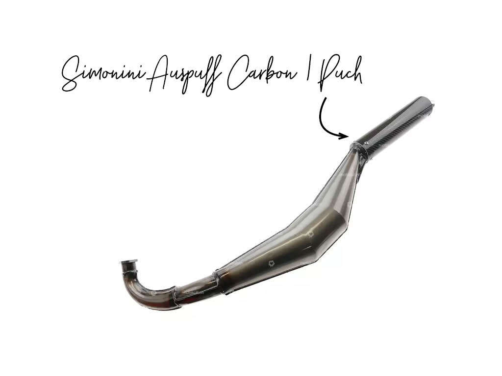 Simonini Auspuff Carbon, Puch Simonini Auspuff Carbon, Puch