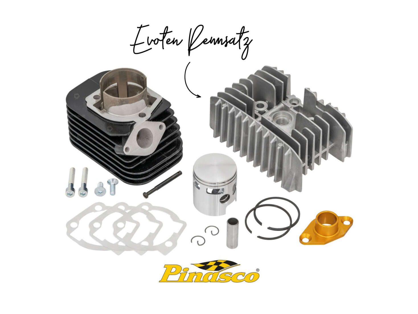 Pinasco EVOTEN Ø 46 mm Rennsatz Piaggio Ciao, SI, Bravo, Boxer (12 mm KoBo) Pinasco EVOTEN Ø 46 mm Rennsatz Piaggio Ciao, SI, Bravo, Boxer (12 mm KoBo)