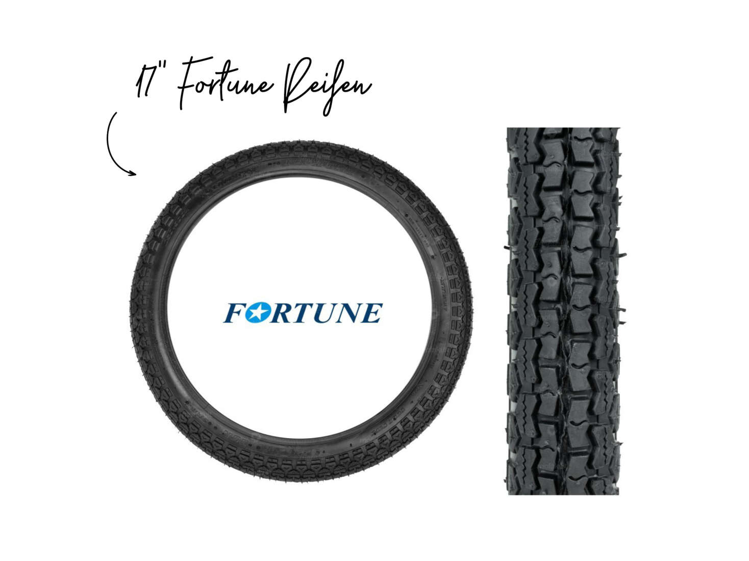Fortune Pneu 2.25 x 17" 35N (Allroundprofil) Fortune Pneu 2.25 x 17" 35N (Allroundprofil)