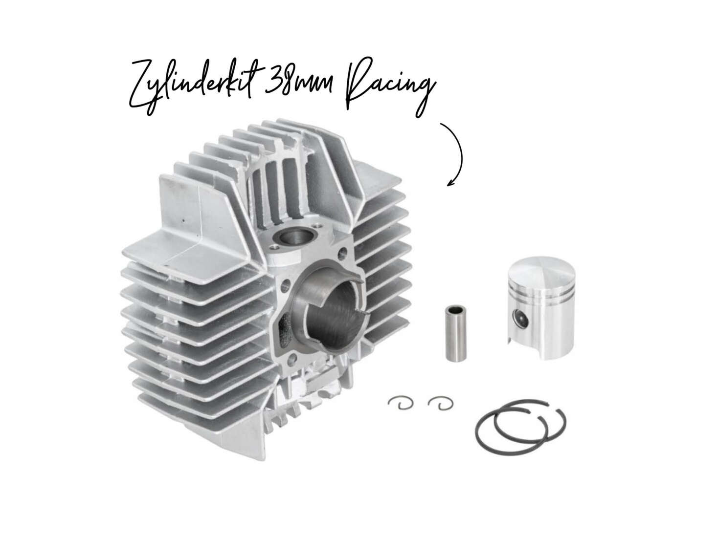 38 mm Zylinderkit Racing Puch Supermaxi LG1 / LG2 38 mm Zylinderkit Racing Puch Supermaxi LG1 / LG2