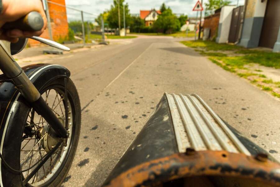 Oldtimer mit Seitenwagen Oldtimer mit Seitenwagen