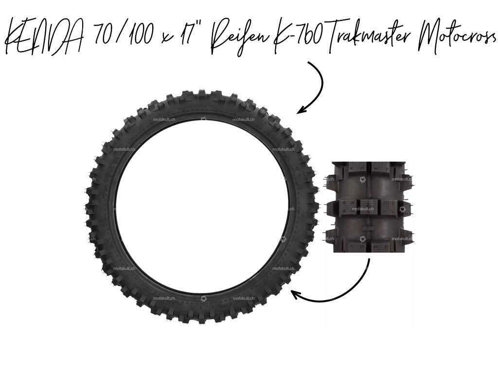 KENDA 70 100 x 17 Zoll Reifen K-760 Trakmaster Motocross KENDA 70 100 x 17 Zoll Reifen K-760 Trakmaster Motocross
