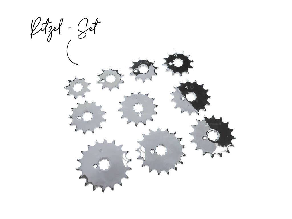 GPO Ritzel Puch 9 - 18 Zähne (breit) Chrom  GPO Ritzel Puch 9 - 18 Zähne (breit) Chrom