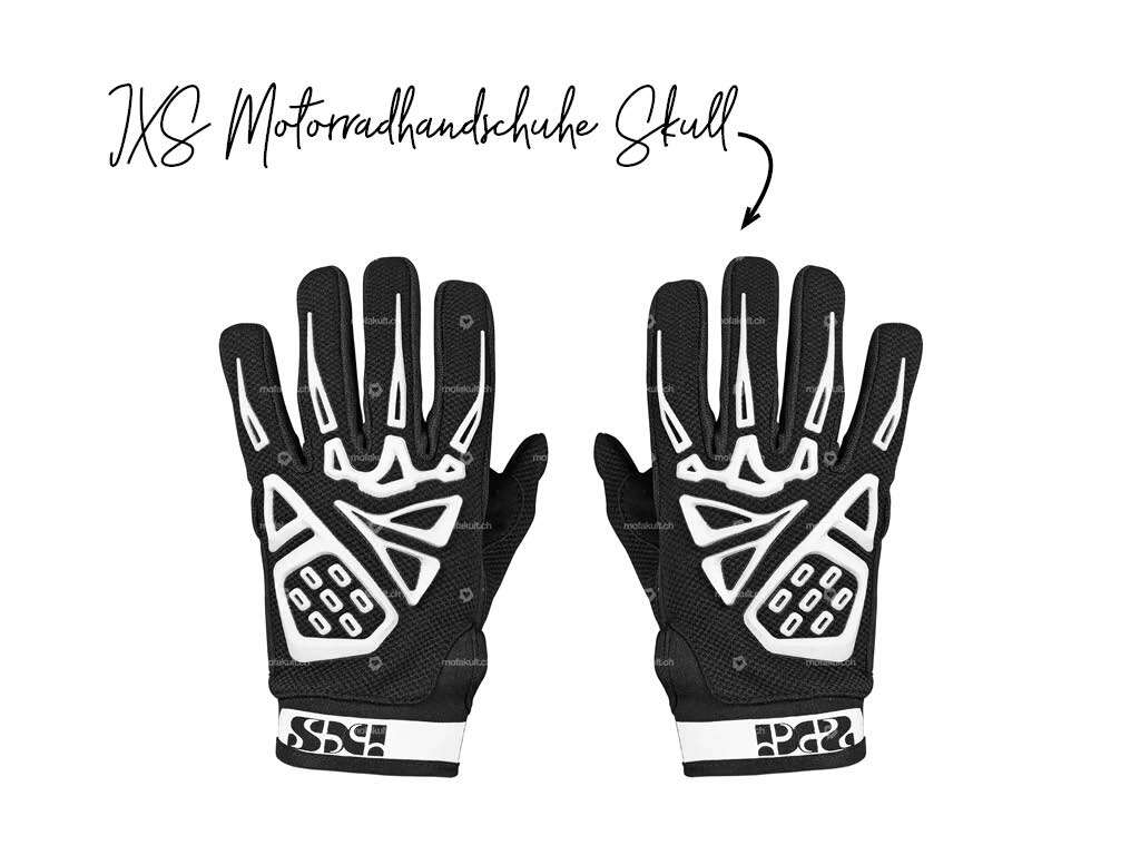IXS Motorradhandschuhe Skull schwarz oder weiss (S & XL) IXS Motorradhandschuhe Skull schwarz oder weiss (S & XL)