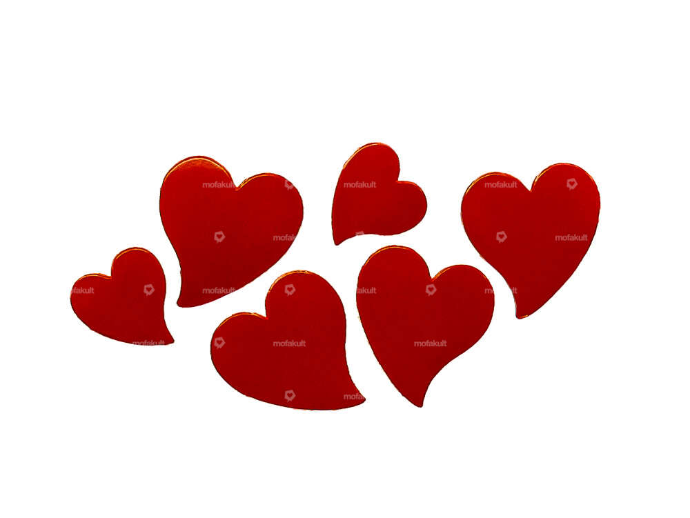 Sticker set "Hearts" red Ø 30 - 50 mm Carousel Image 1