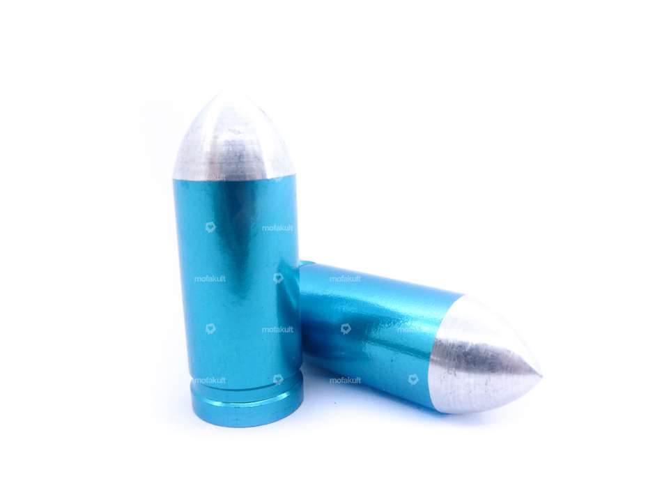 Valve caps cartridge aluminum blue / silver Carousel Image 2
