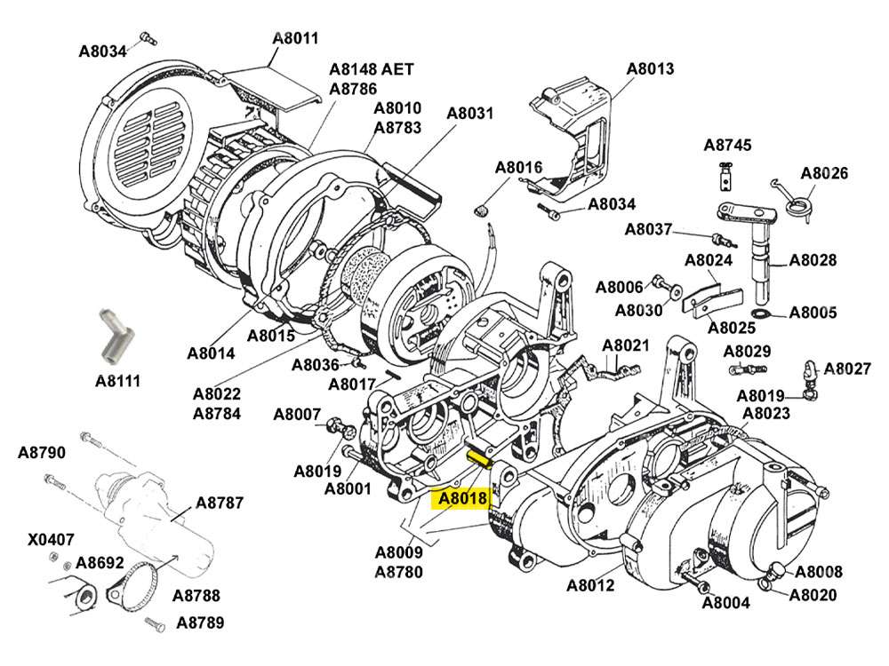Führungsbüchse Motor Beta 521 & 512 (A8018) Carousel Image 3