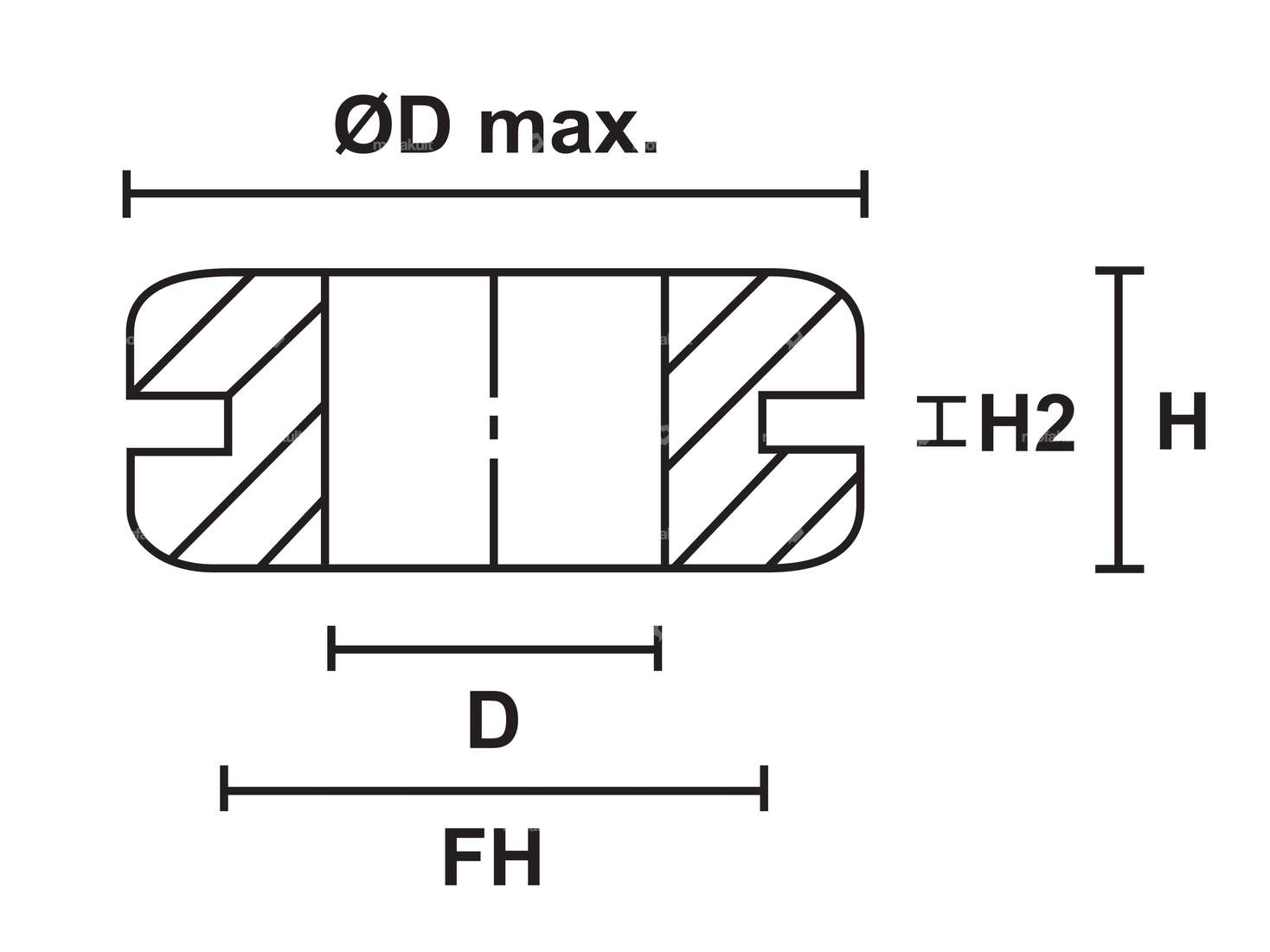 Kabeldurchführungstülle Ø 16 / 20 mm (2 mm) PVC Carousel Image 2