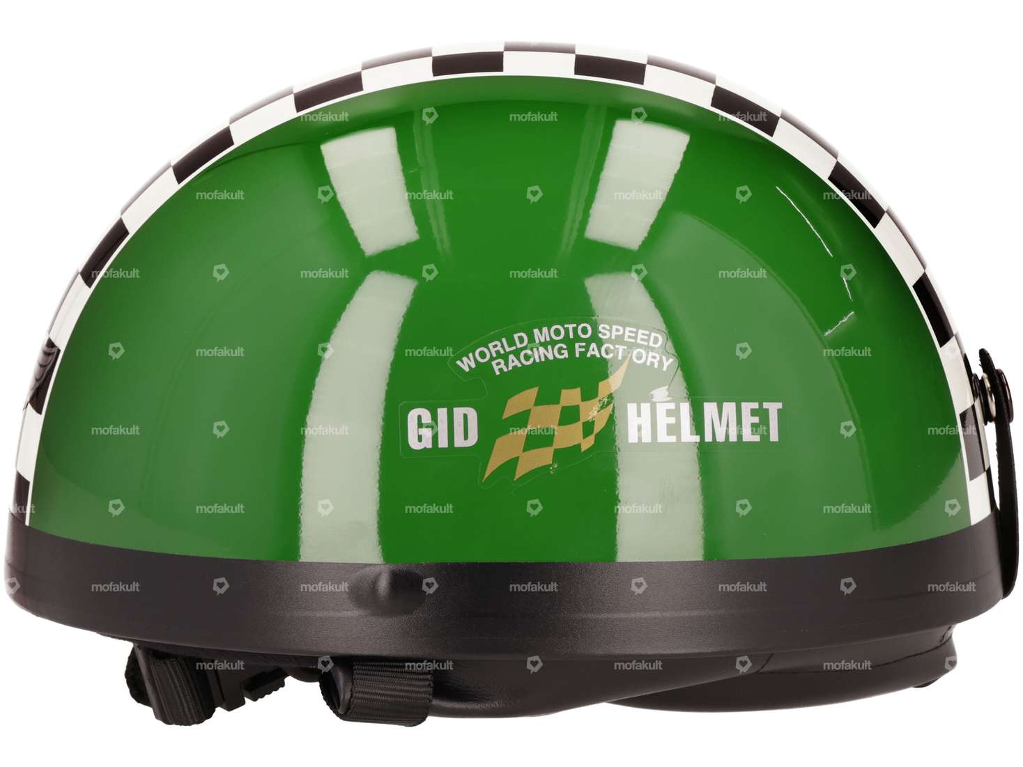 Pot helmet green with target flag Carousel Image 2