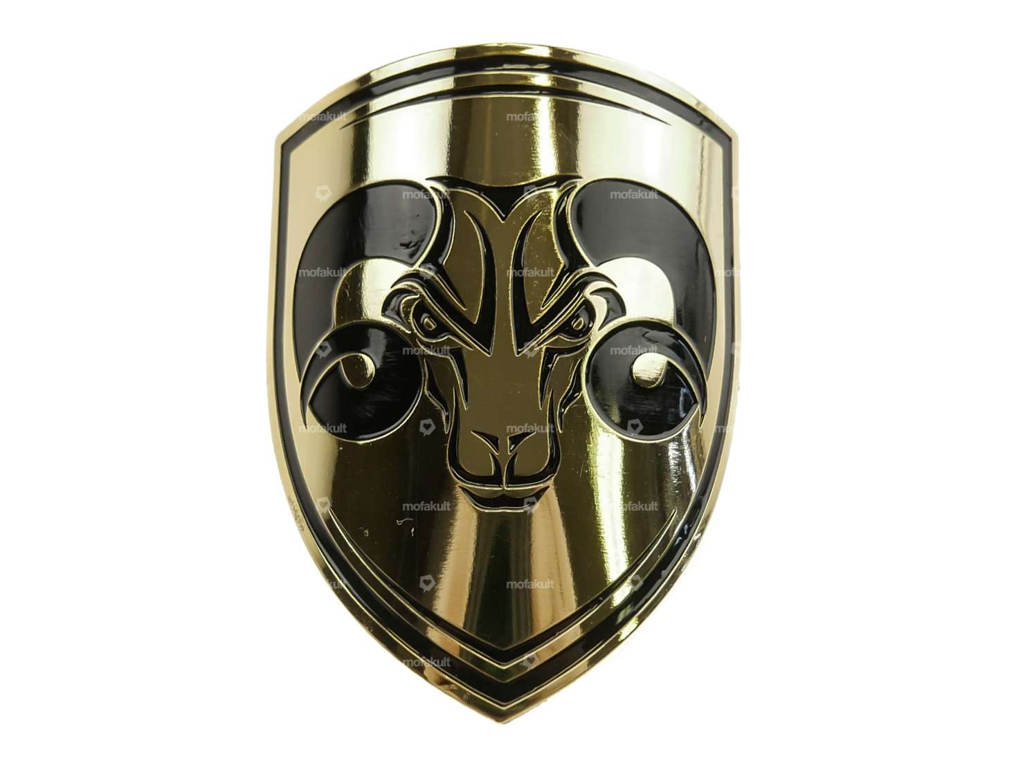 66HEROES Lenkkopfschild gebogen gold Carousel Image 1