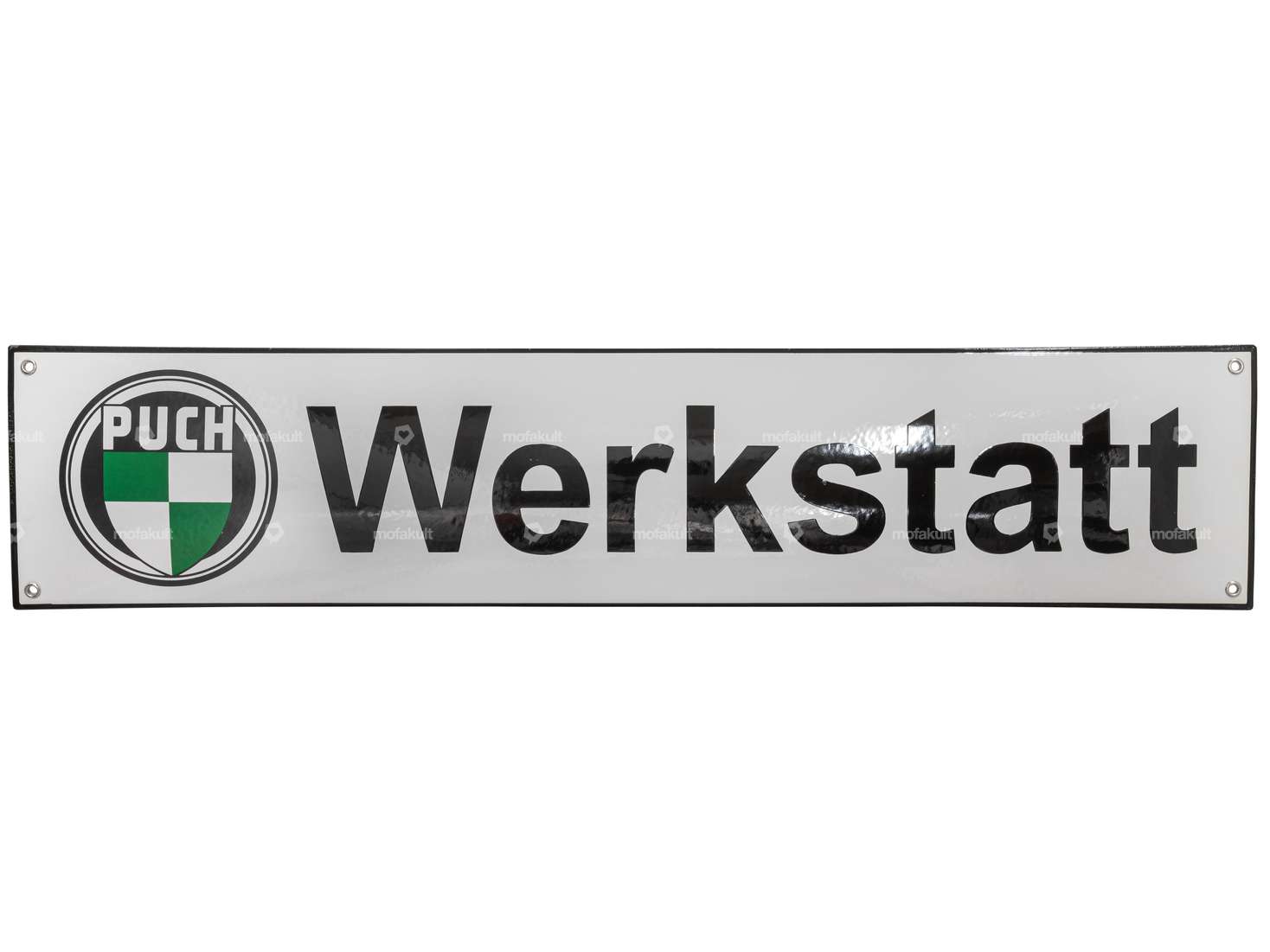 Enamel sign "Puch Werkstatt" 70 x 15 cm Carousel Image 1