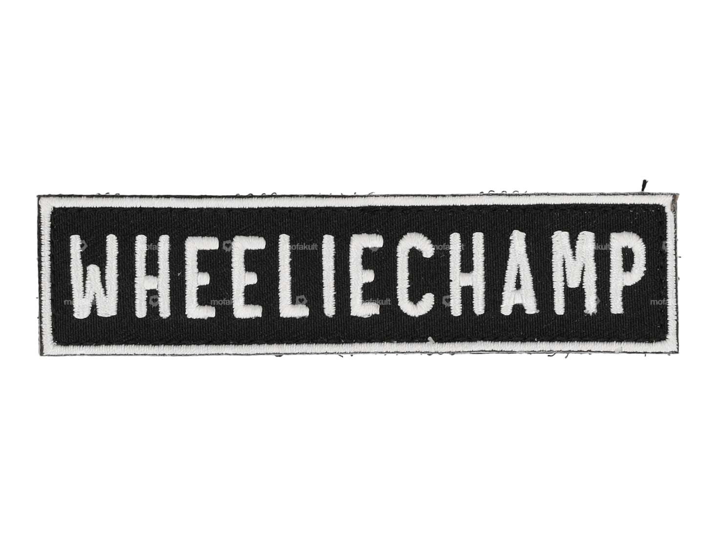 mk-Merch Klettt-Patch «WHEELIECHAMP» 100 x 25 mm Carousel Image 1