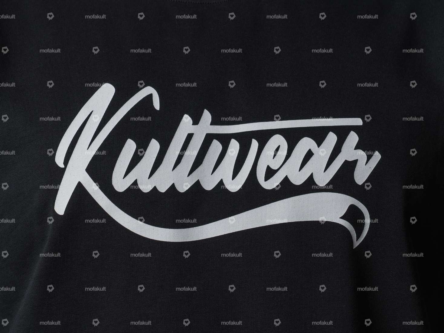 KULTWEAR T-Shirt "Crew" black / white Carousel Image 3