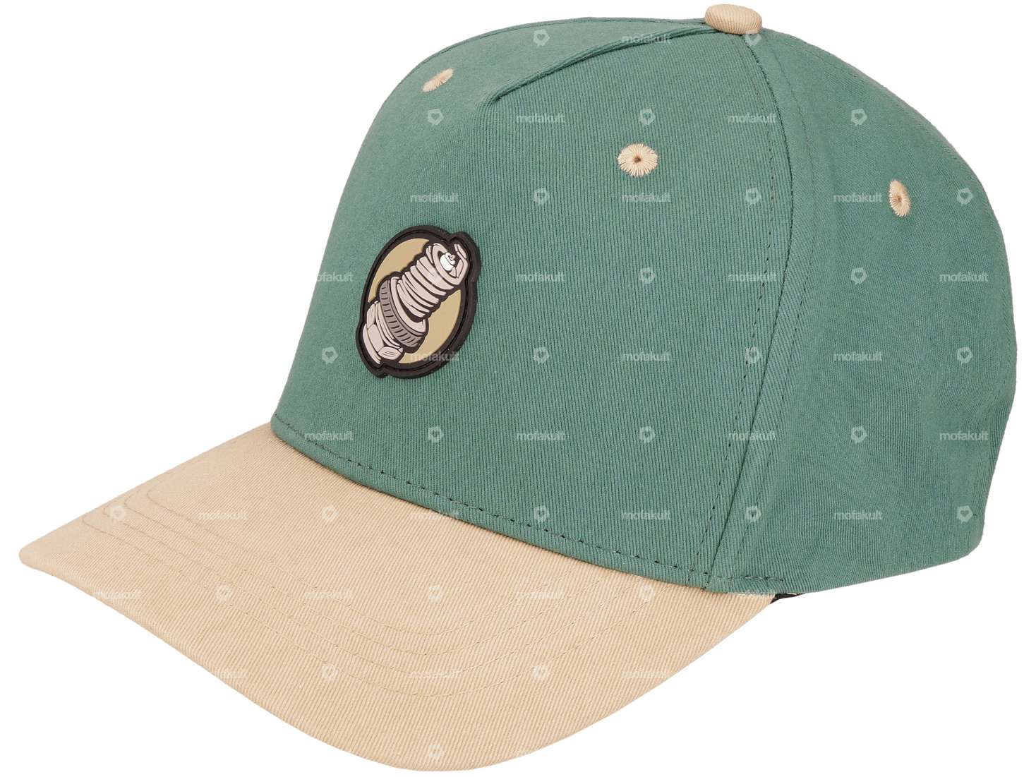 mk-Merch Cap «Zündkerze» petrol / beige Carousel Image 1