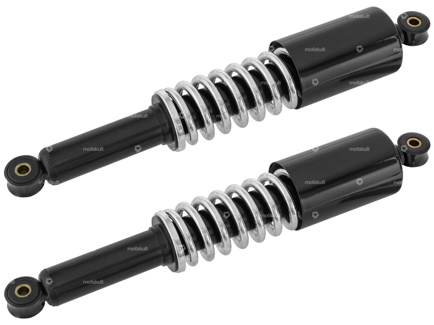 Stossdämpfer 35 cm schwarz / Chrom mit Abdeckkappe Carousel Image 1