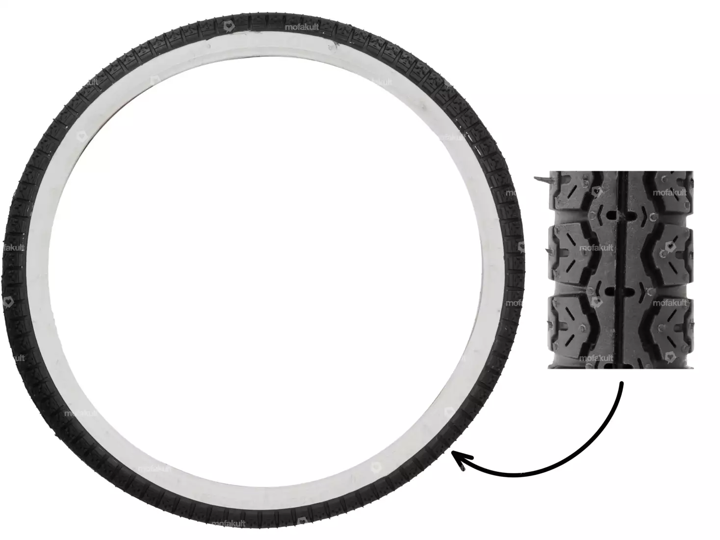 2.00 x 19 3/4 Reifen F-880 2.P.R. Allround Weisswand | mofakult