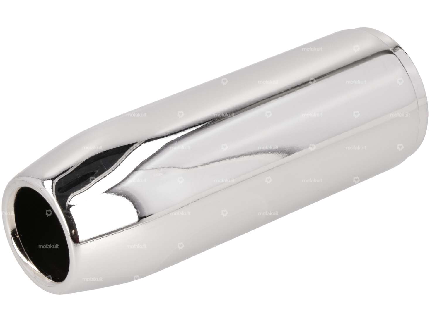Endstück Auspuff Zigarre 60 mm Chrom Carousel Image 1