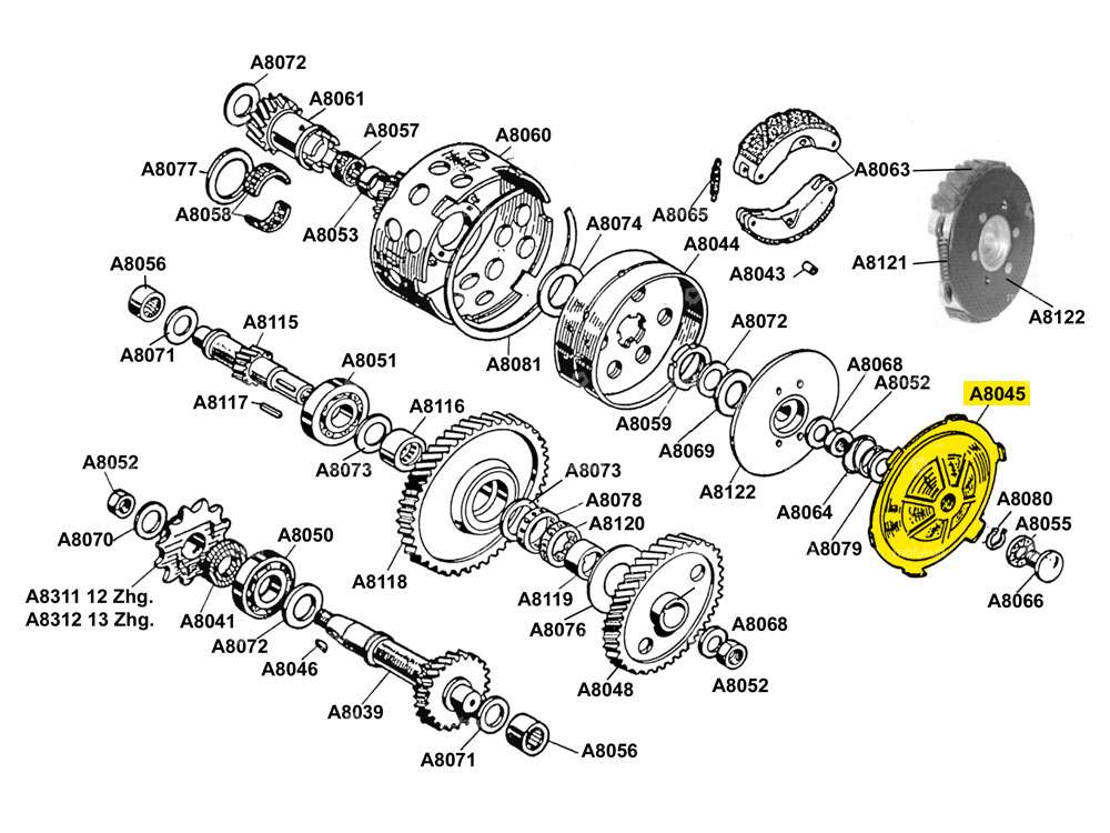 Starter clutch disk | Beta 521, 512 (A8045) Carousel Image 3