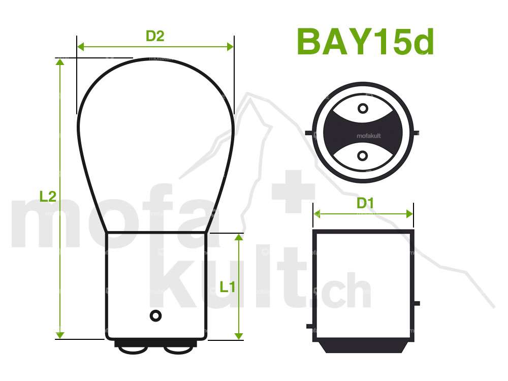 GPO bulb 6V - 21/5W (BAY15d) 2-filament Carousel Image 2