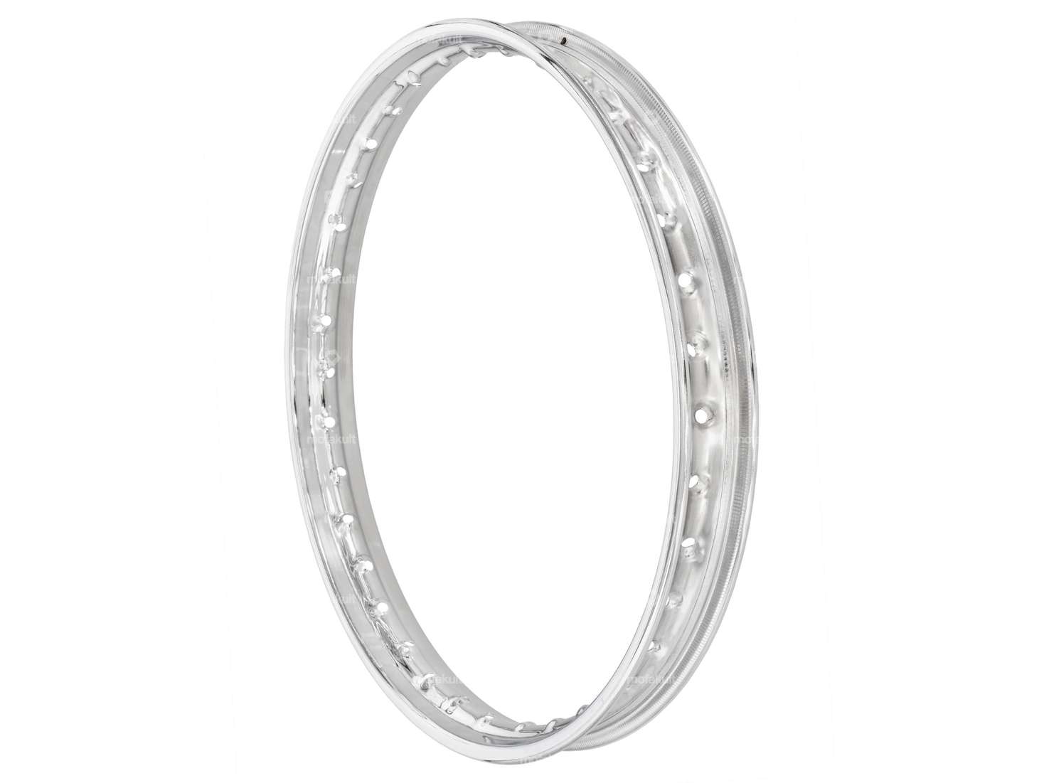 Rim ring 1.40 x 17" (53 mm) chrome large nipple holes Carousel Image 1