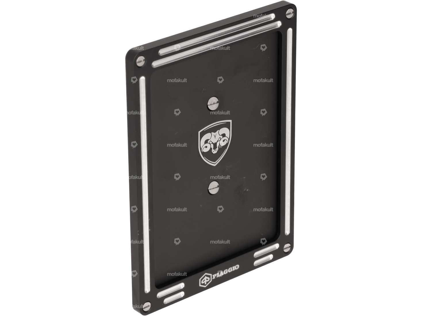 66HEROES Nummernrahmen Custom «Piaggio» schwarz (CH-Version) Carousel Image 1