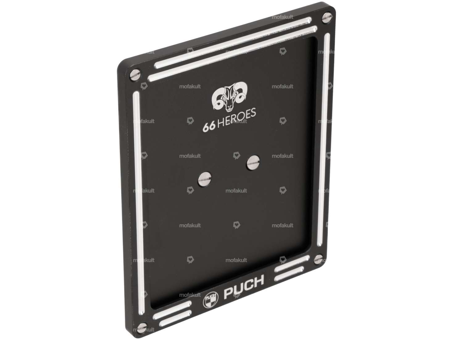 66HEROES Nummernrahmen Custom «Puch» schwarz (DE-Version) Carousel Image 1