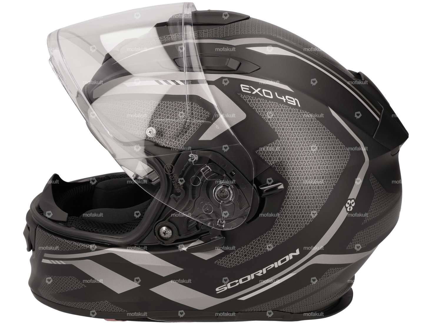 Scorpion Integral-Helm «EXO-491» schwarz-grau matt (S-XL) Carousel Image 2