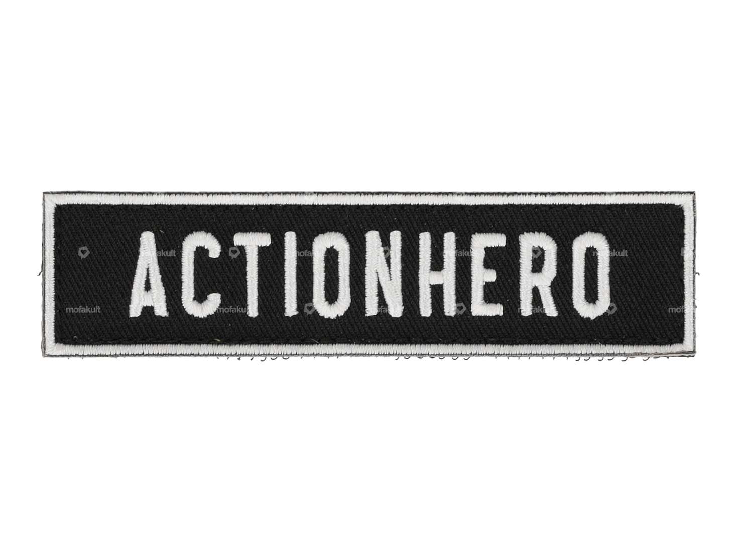 mk-Merch Klettt-Patch «AKTIONHERO» 100 x 25 mm Carousel Image 1