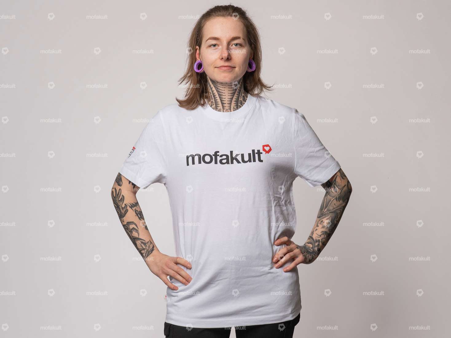 mk-Merch T-Shirt «Herz» UNISEX weiss Carousel Image 2