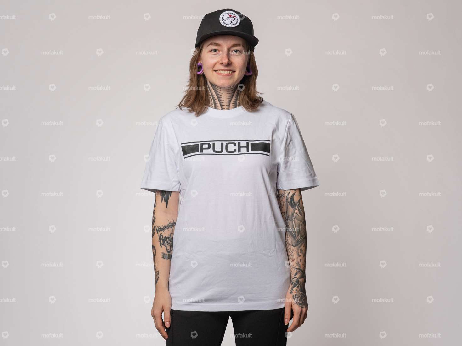 mk-Merch T-Shirt «PUCH» UNISEX weiss Carousel Image 6