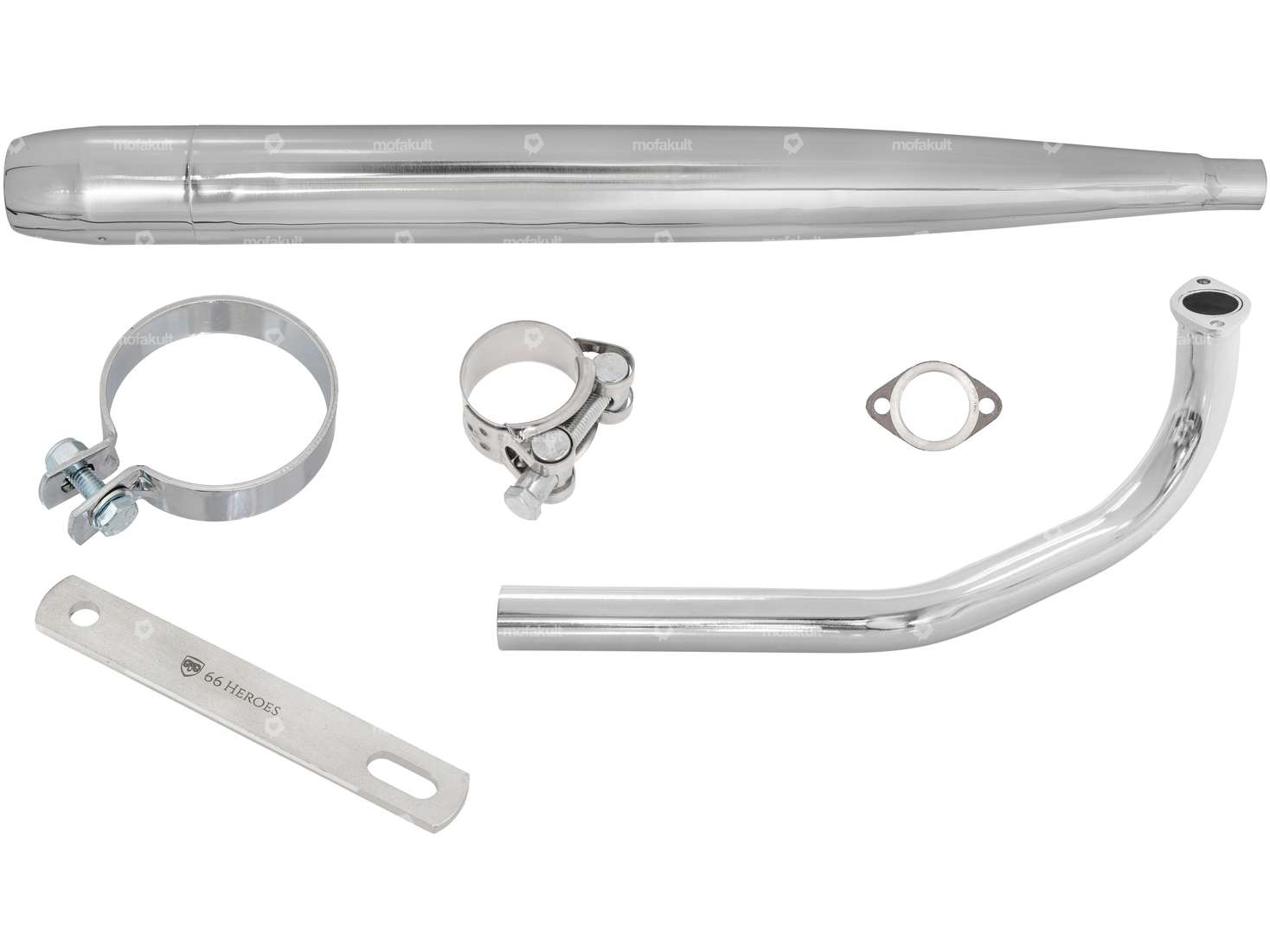 swiing® ingenious Resonanz-Auspuff-Set Ø 28 / 70 mm | Tomos Sprint, Quadro, Classic, Roadie Carousel Image 1