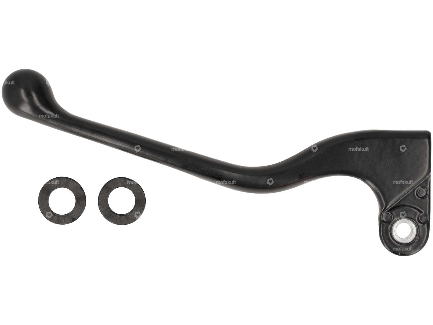 Domino brake lever left short aluminum black NOS Carousel Image 1