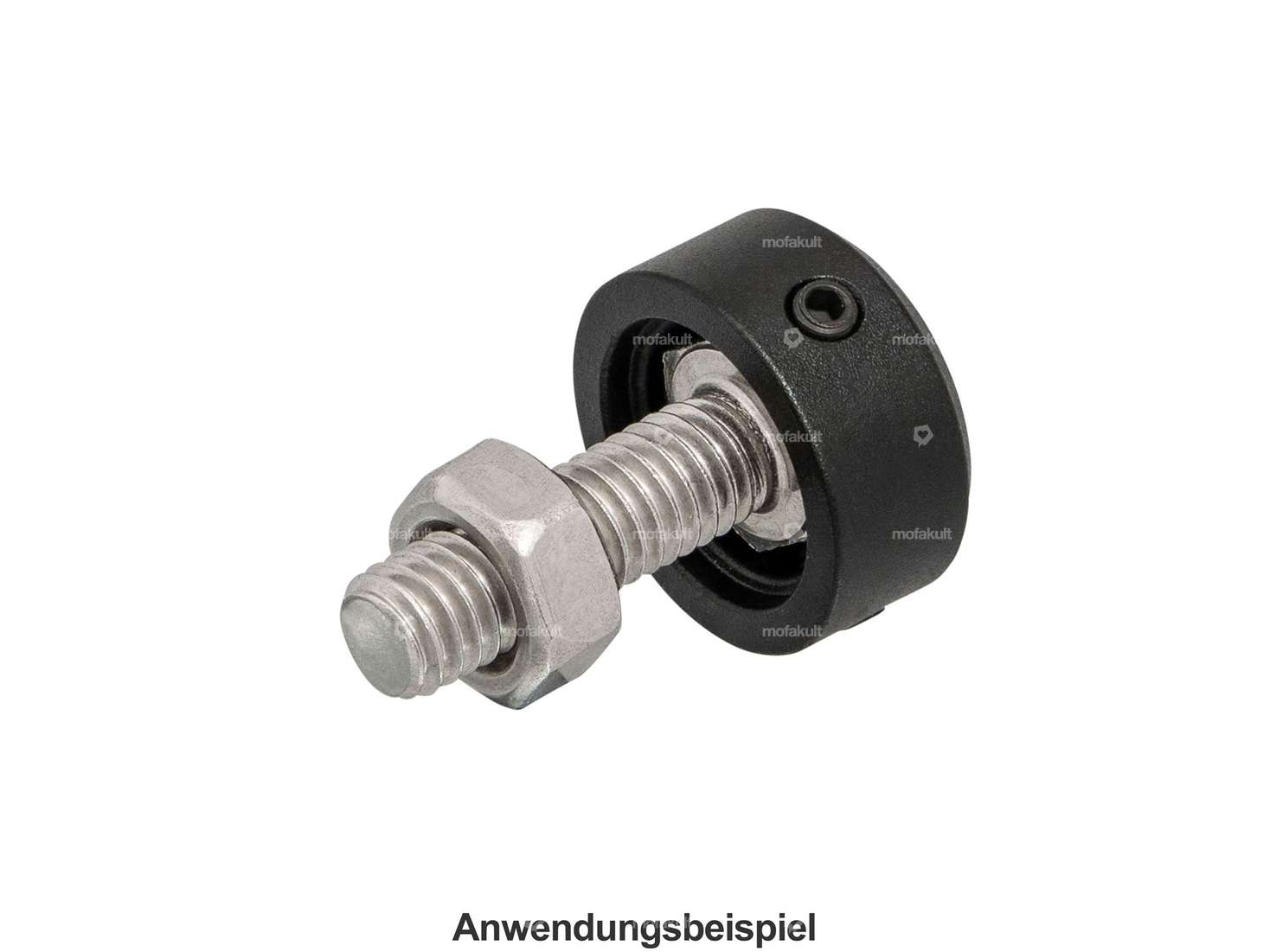 66HEROES Cover hexagonal M8 aluminum black anodized Carousel Image 4