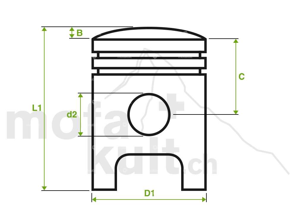 Meteor Kolben 37.99 mm Typ C | Sachs 504 Carousel Image 2