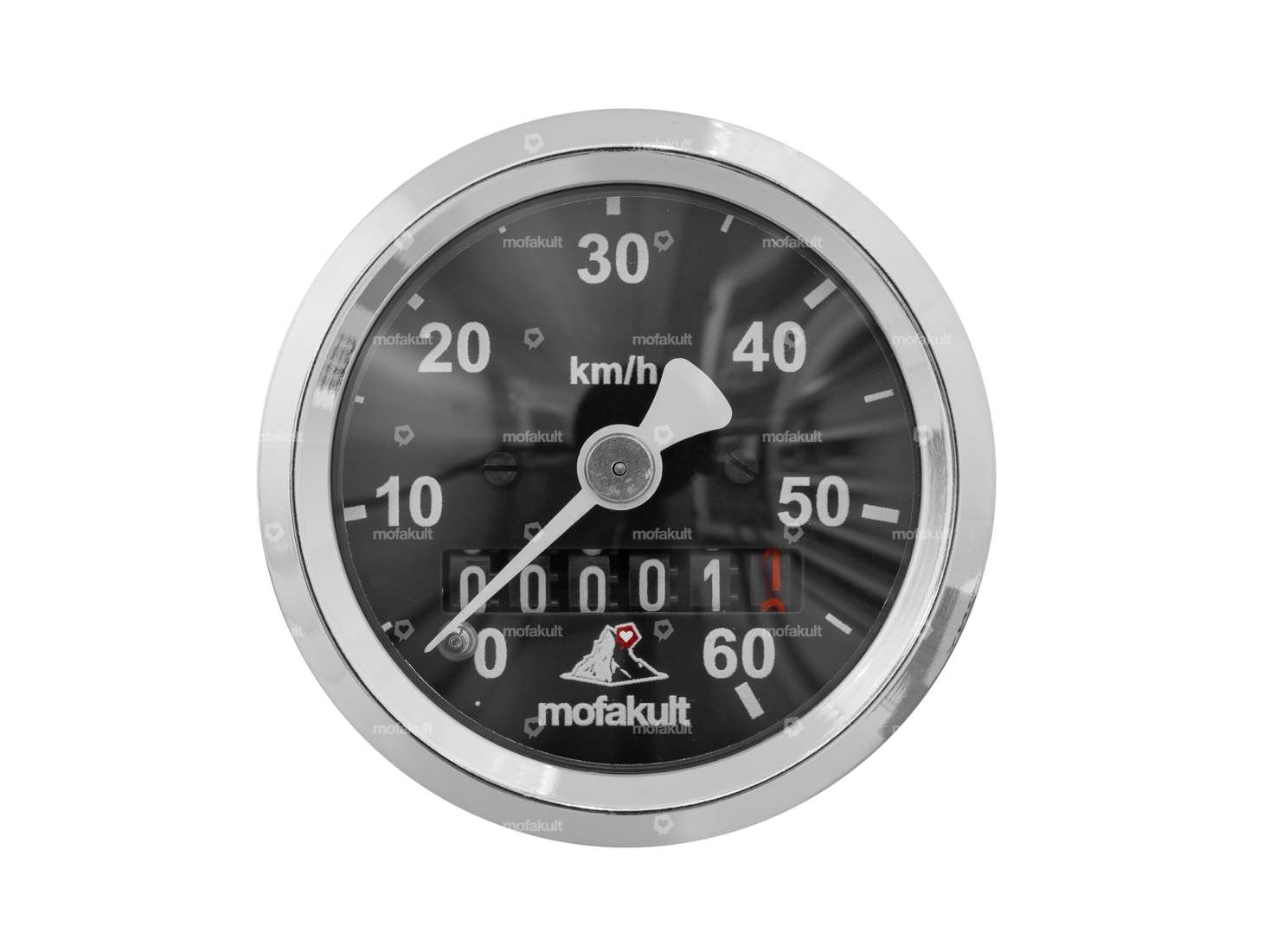 66HEROES speedometer 60 km/h Ø 48 mm "mofakult" black Carousel Image 2