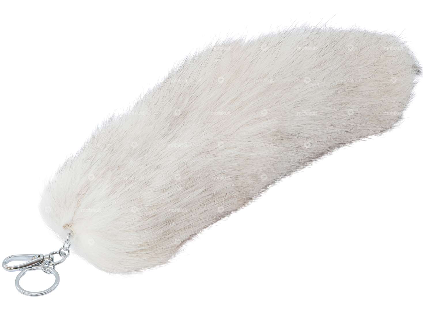 Fox tail pendant blue fox (real fur) Carousel Image 1