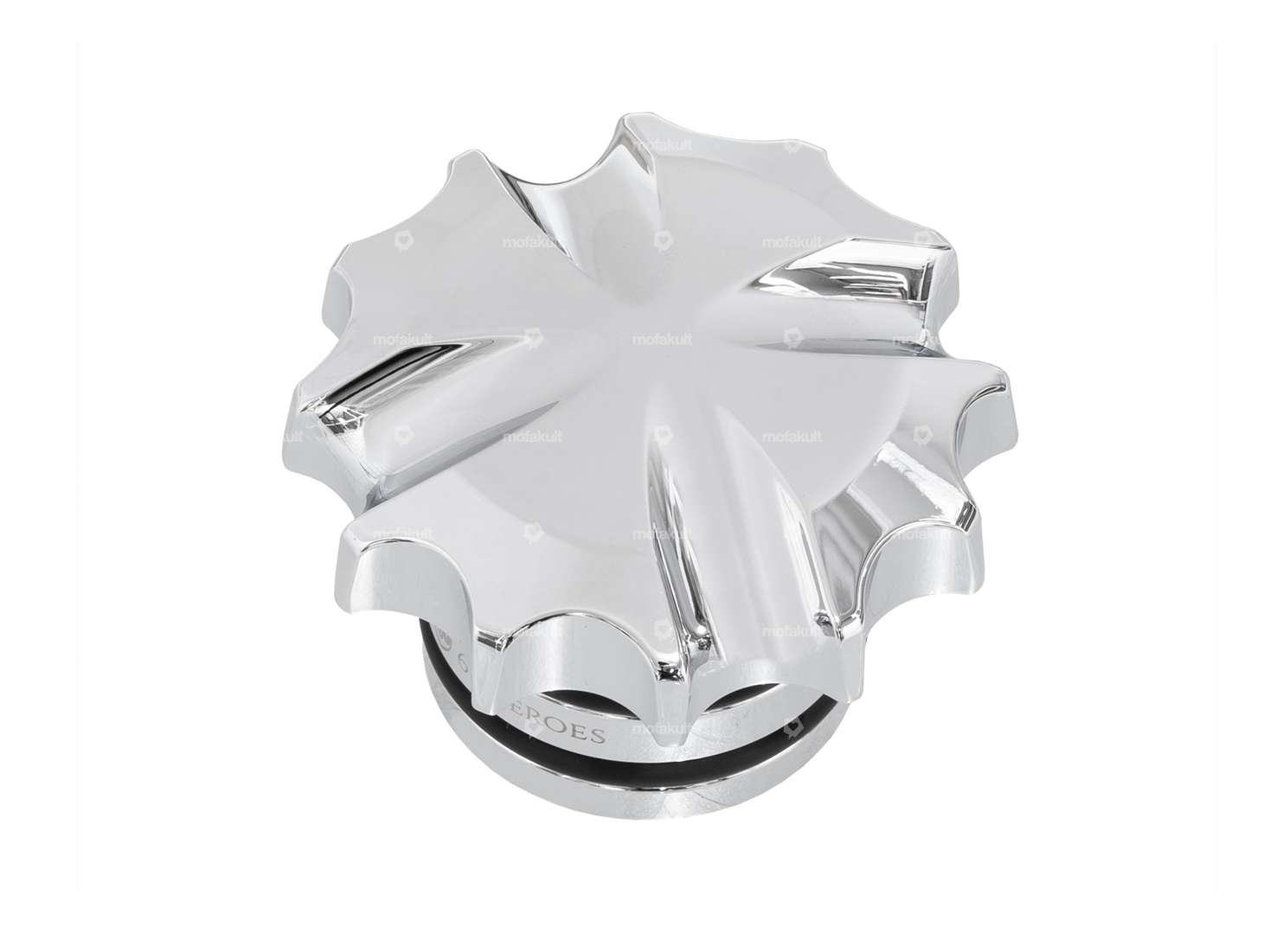 66HEROES Tankdeckel «Iron Cross» Alu Chrom | Piaggio Ciao, Bravo Carousel Image 1