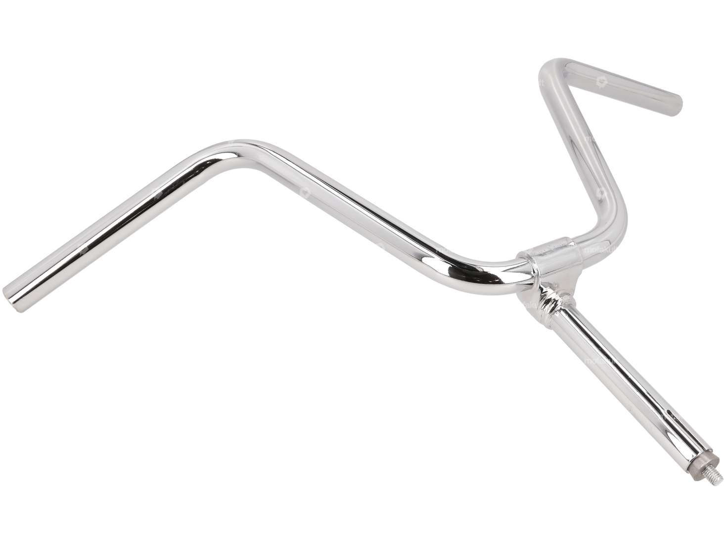 Handlebar stem 23 cm curved inclined chrome Carousel Image 2