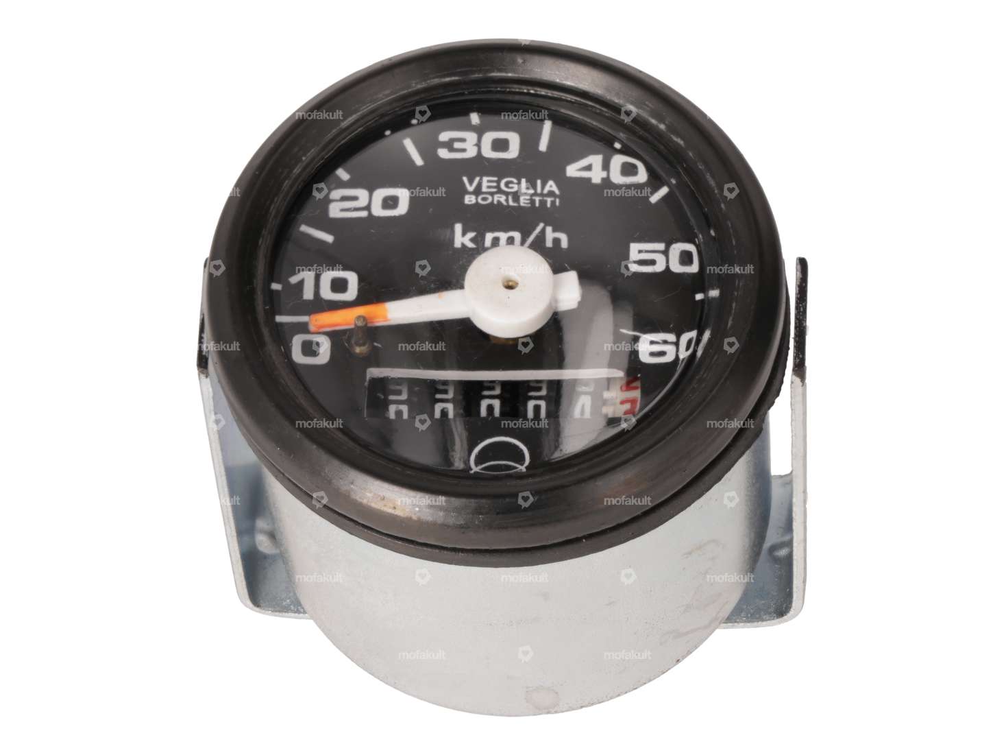 Speedometer 60 km/h Ø 48 mm Veglia replica black | Piaggio Ciao, SI, Bravo, Boxer Carousel Image 1