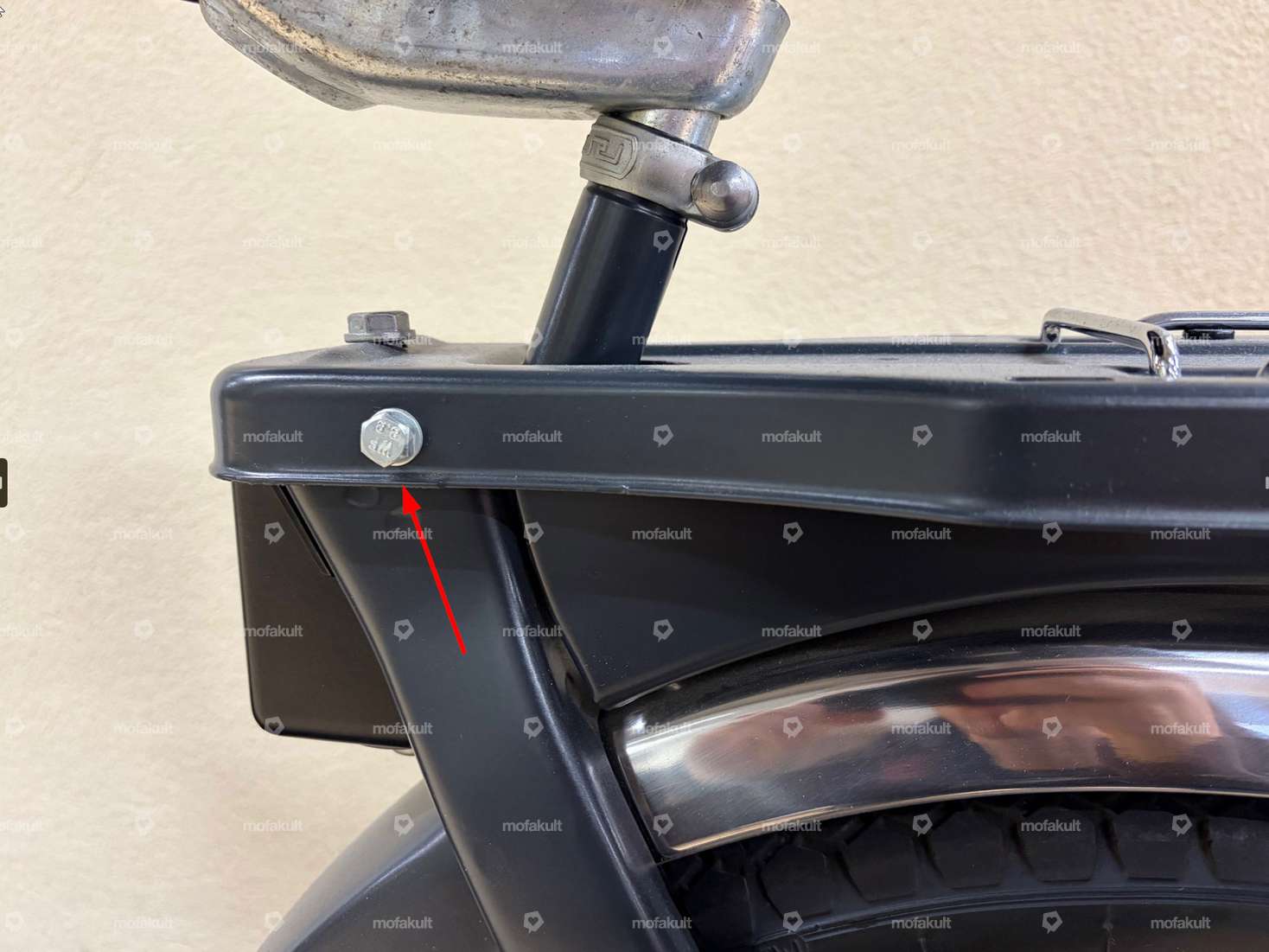 Distanzscheibe Gepäckträger Kunststoff schwarz | Piaggio Ciao SC, PX Carousel Image 2