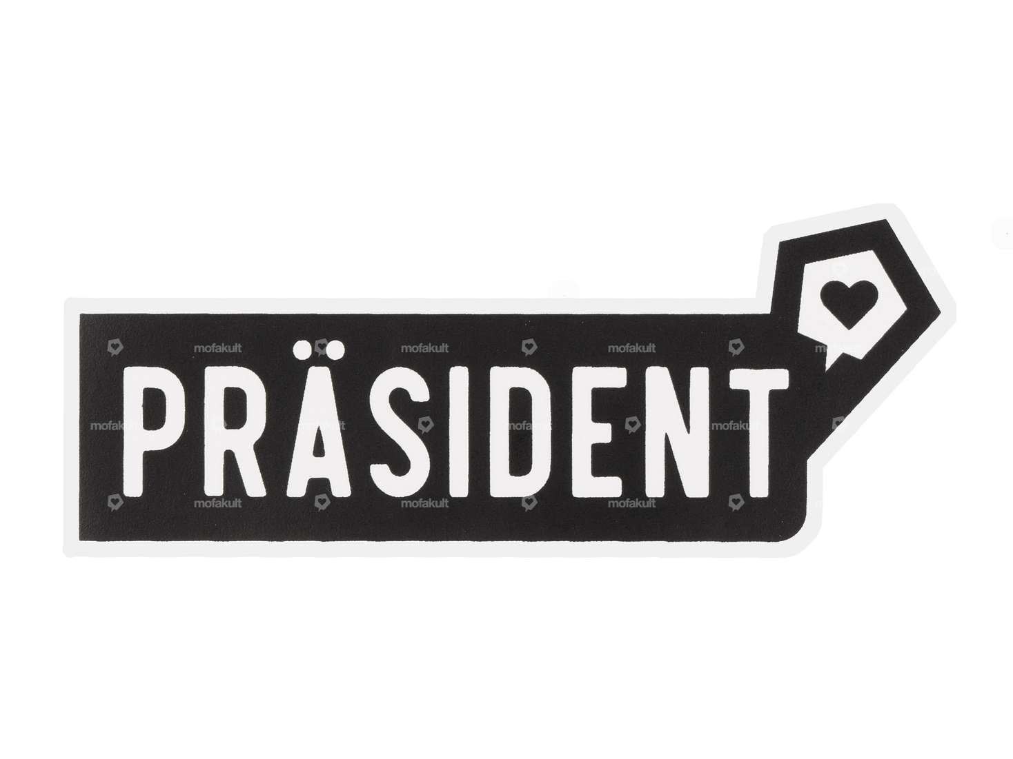 mk-Merch sticker "PRÄSIDENT" 25 x 100 mm Carousel Image 1