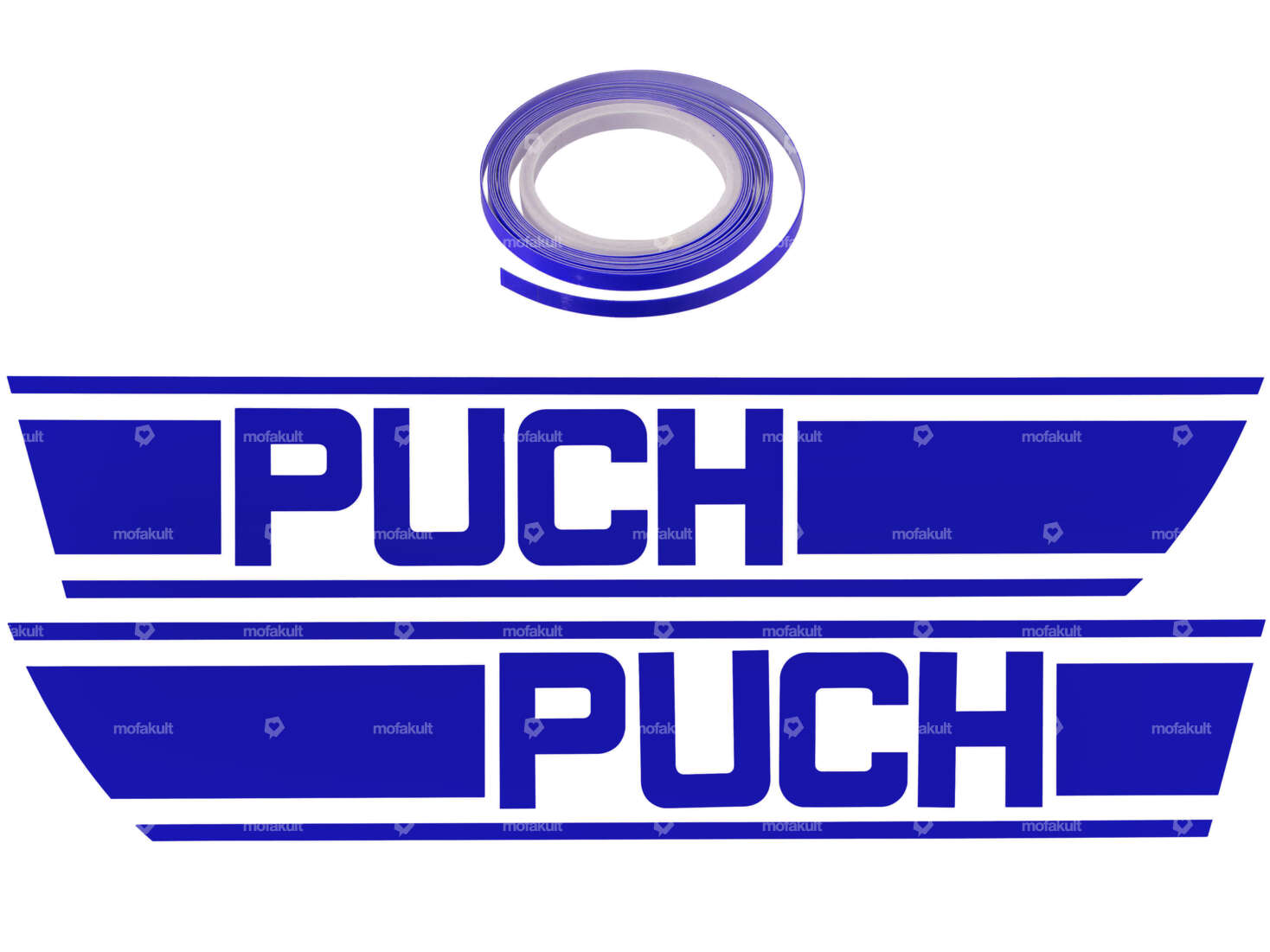 Klebersatz Tank blau Folienplot | Puch X30 Carousel Image 1