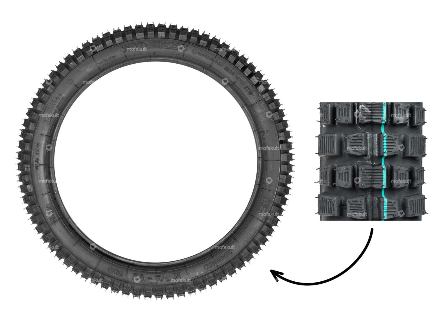 Heidenau 2.75 x 16" tires K46 lugs Carousel Image 1