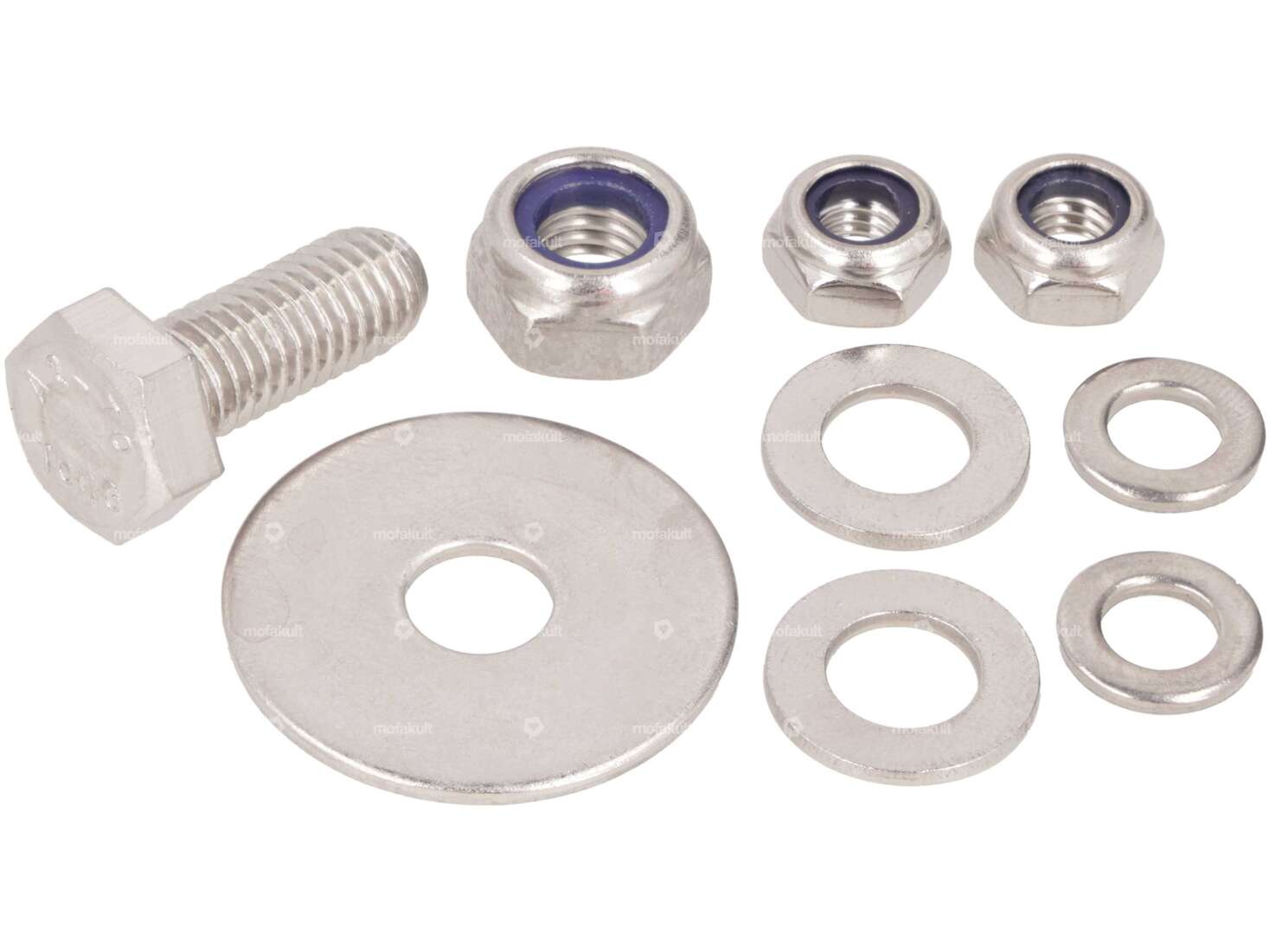swiing® revival screw set exhaust fastening Inox | Pony Cross 521 Carousel Image 1
