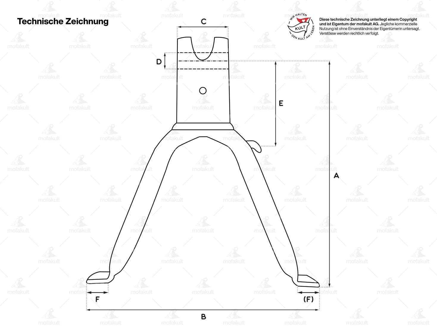 Hauptständer verstärkt Chrom | Tomos Quadro, Sprint Carousel Image 4