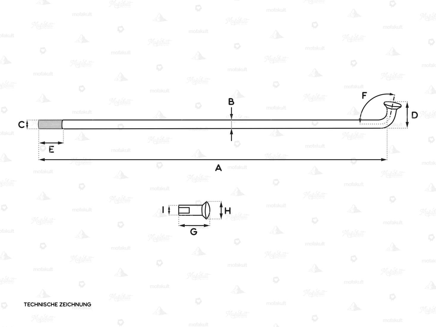 WWS 17" Speichen-Set inkl. Nippel (2.6 x 185 mm) Inox Carousel Image 3
