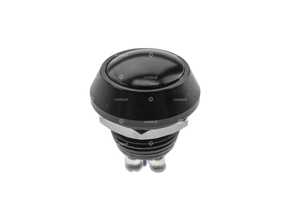 Stop knob round aluminum black Carousel Image 1