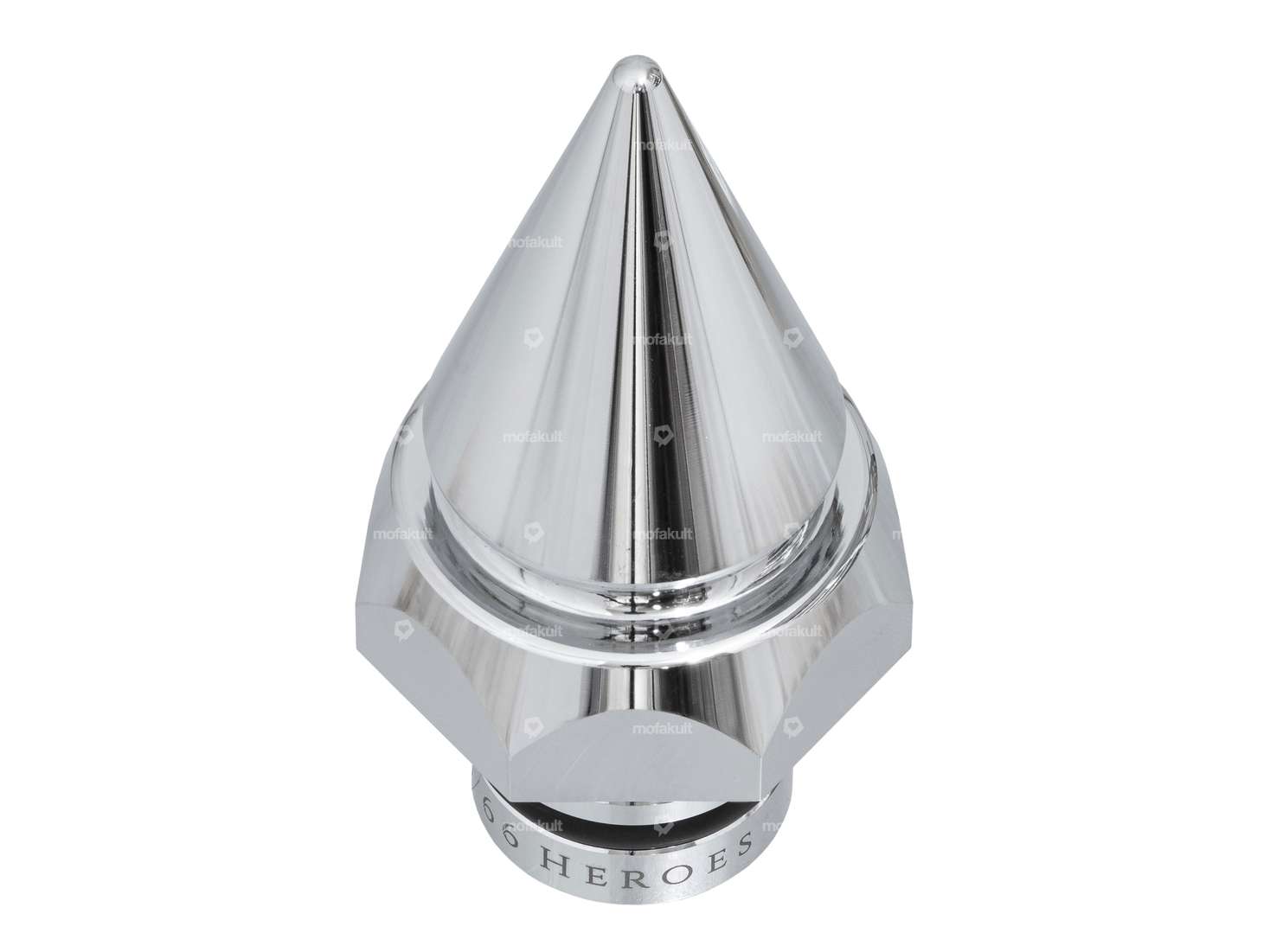 66HEROES Tank cap pointed chrome | Puch Carousel Image 1