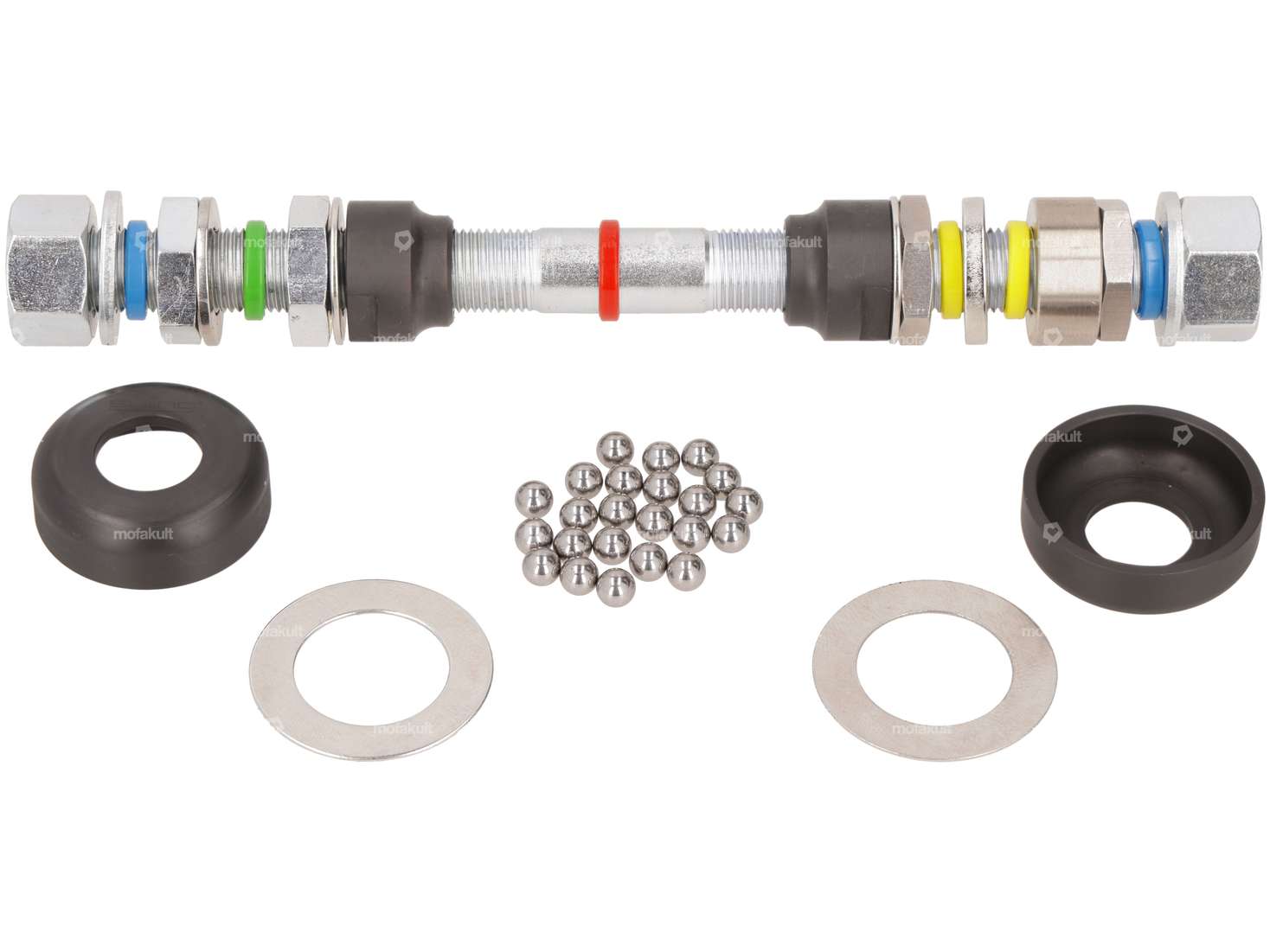 swiing® ingenious Radachse-Set M11x1 x 154 Vorderrad Speichen | Puch Maxi, X30 Sport, Velux Carousel Image 1